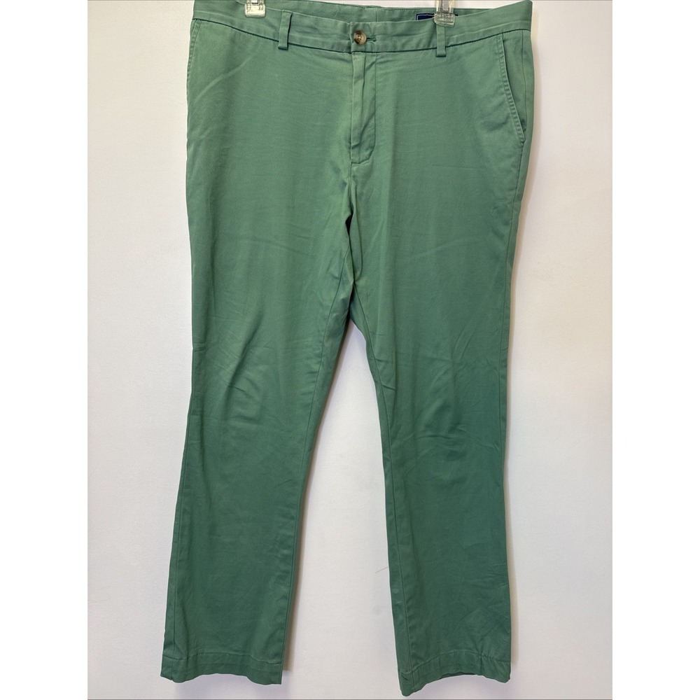 Vineyard Vines‎ Men's Breaker Pants Green Size 36/32 Chinos
